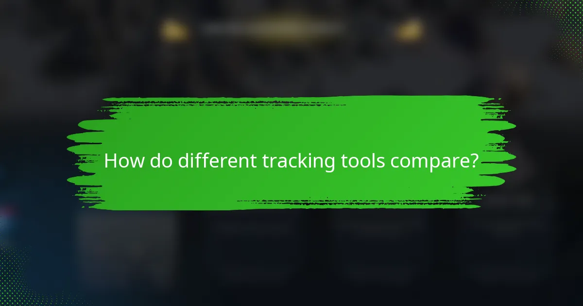 How do different tracking tools compare?