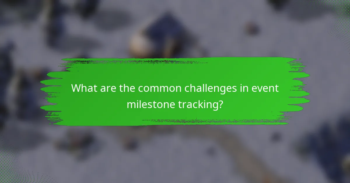 What are the common challenges in event milestone tracking?