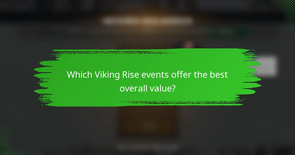 Which Viking Rise events offer the best overall value?
